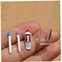 Muñeca Mini Pasta de dientes 1:12 Dollhouse Miniature pasta de dientes cepillo de dientes de accesorios de baño para la…